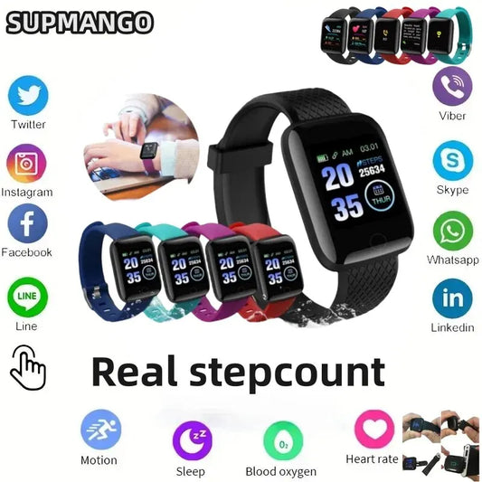 116plu Real Stepcount Smart Watch